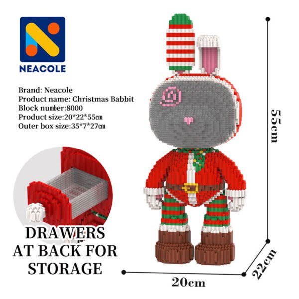 Neacole Christmas Babbit Rabbit Building Blocks