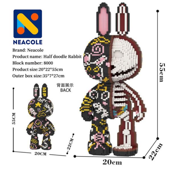 Neacole Half doodle Rabbit  Building Blocks