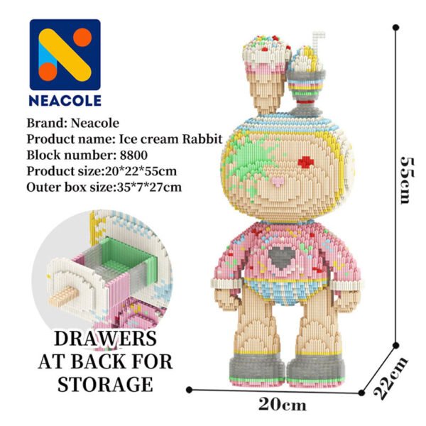 Neacole Ice cream Rabbit Building Blocks