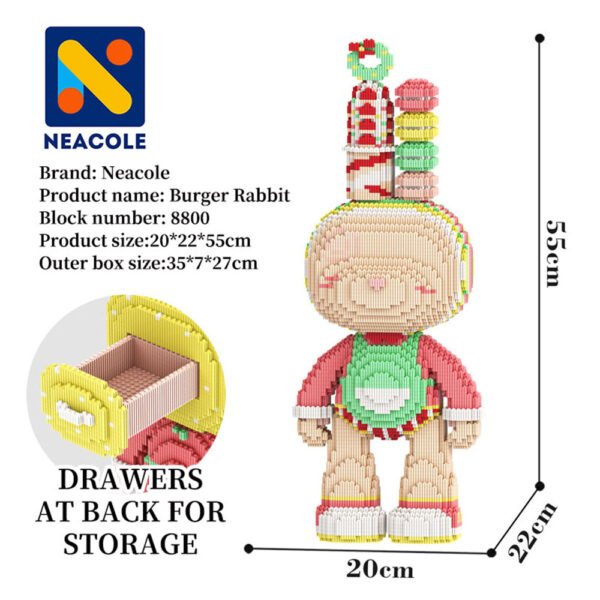 Neacole Burger Rabbit  Building Blocks